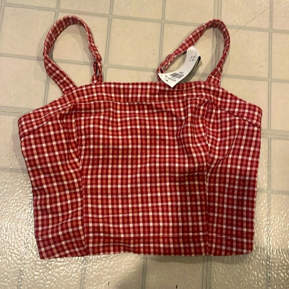 Hollister plaid crop top